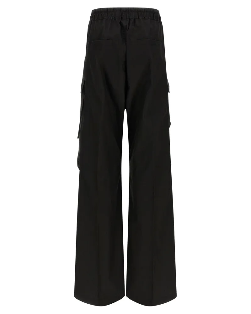 Rick Owens Women's Black Cotton Cargo Pants Black
