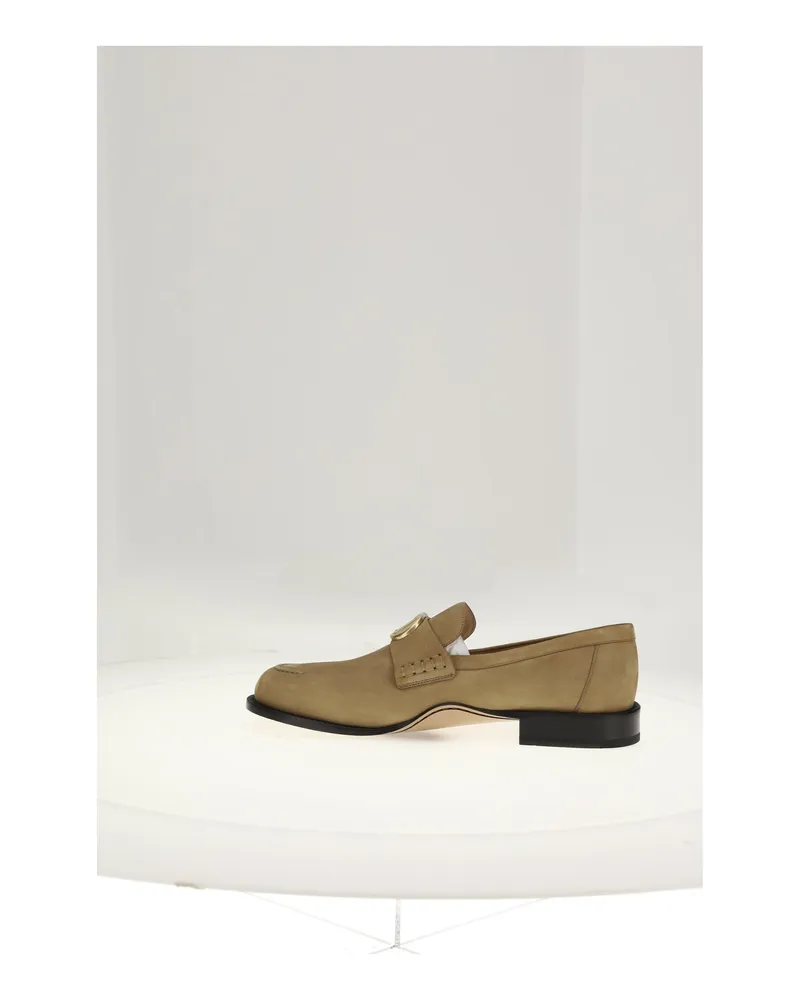 Dior Men's Loafers Arcie Suede Beige Upper: Calf Leather Beige