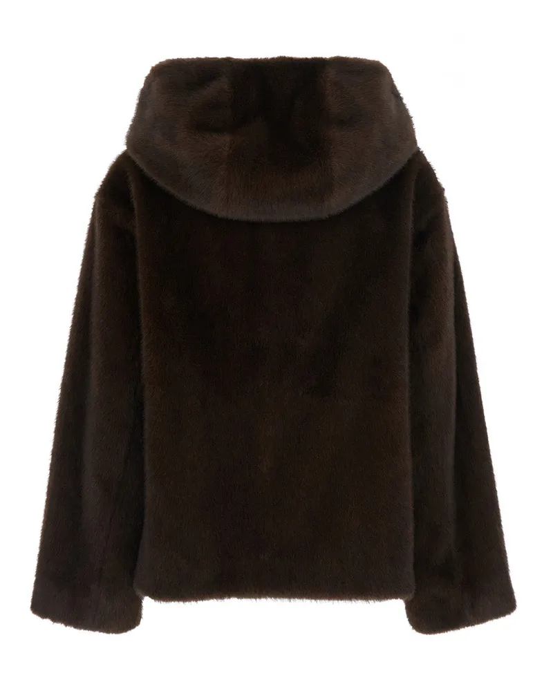P.A.R.O.S.H. Women's Jacket Brown Tech Fabric Coat Brown