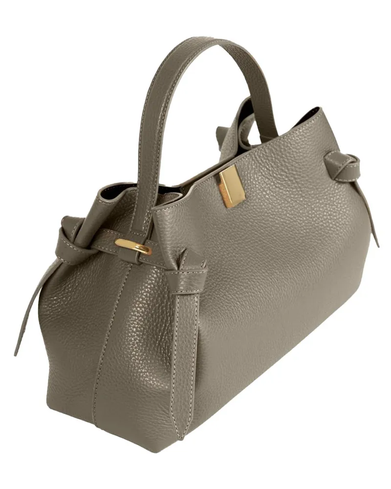 YUZEFI Women's Leather Handbag Gyoza Beige Handbags Hand Bags Beige