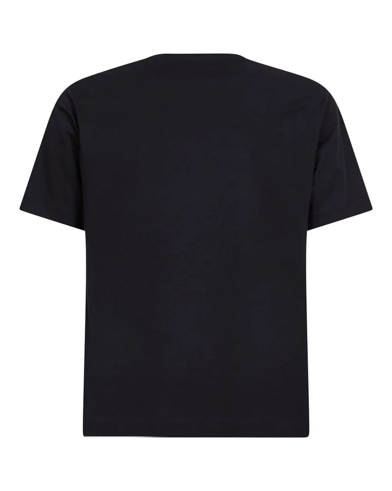 Dries van Noten Men's T-Shirt Regular-Fit Black Cotton T-Shirts And Polos Black