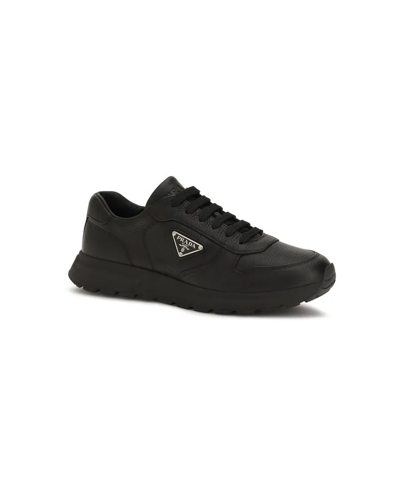 Prada Men's Black Polyester Athletic Sneakers Black