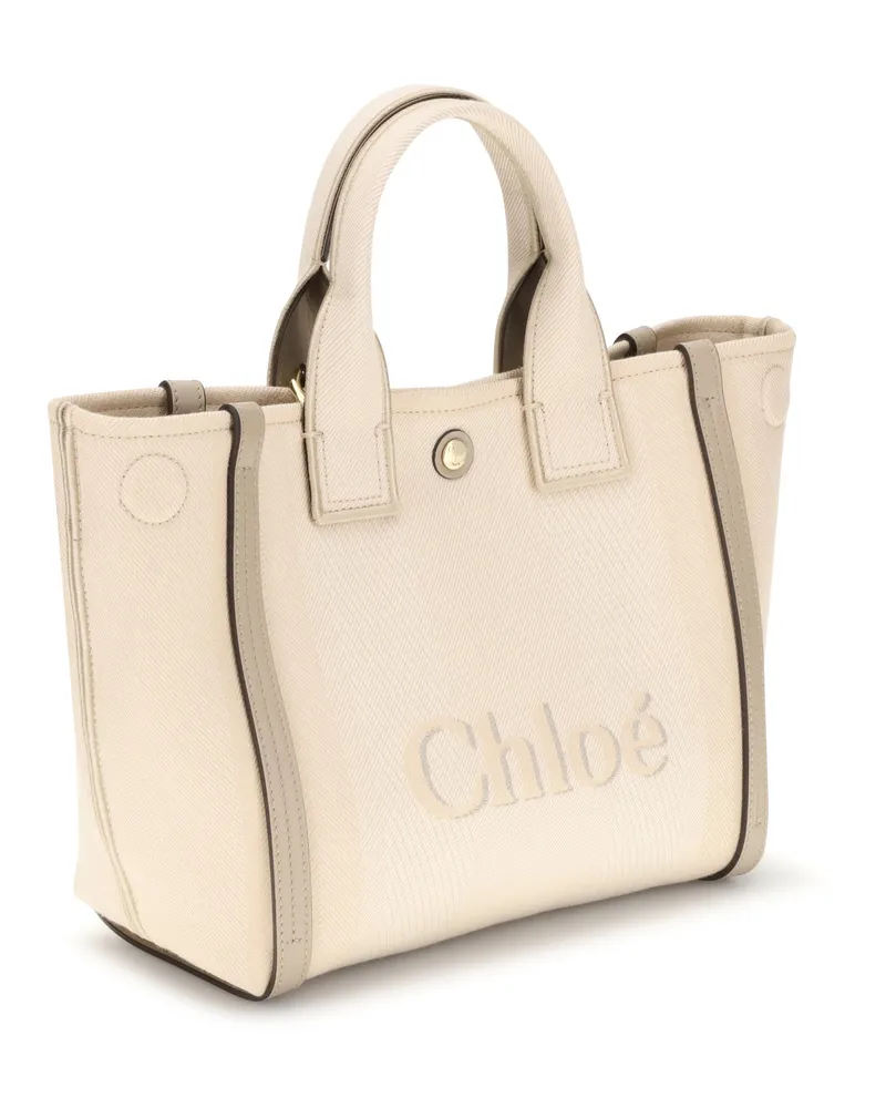 Chloé Women's Carry Tote Bag Blushy Beige Cotton Handbags Hand Beige