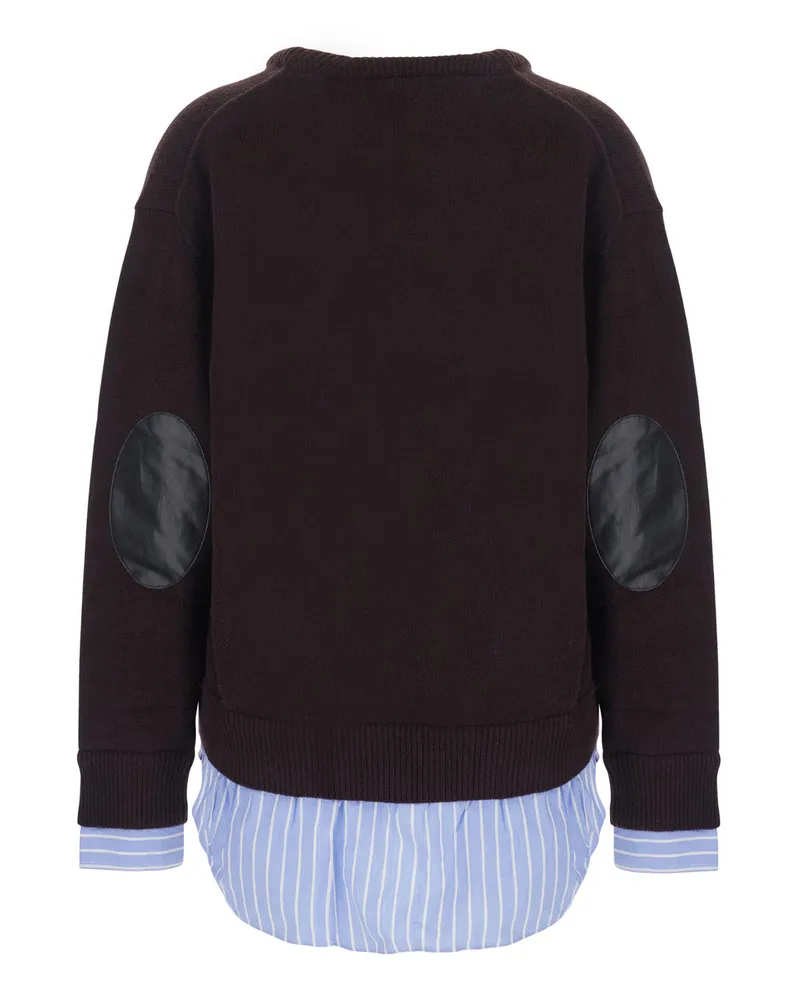 Acne Studios Wool High Neck Sweater — Brown Brown