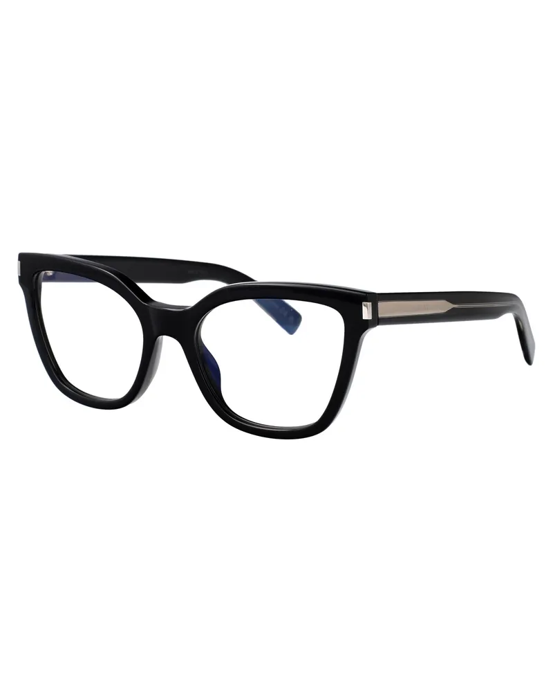 Saint Laurent Women's Sunglasses Sl748 Black Resin Black-Crystal-Transparent Glasses & Frames Black/crystal/transparent Black