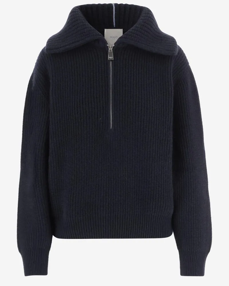 Malo Women's Sweater Cashmere Dark Navy Navy