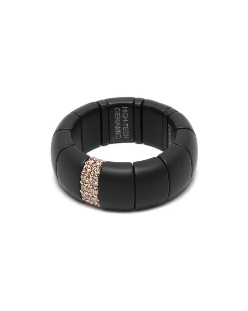 Roberto Demeglio Women's 18kt Rose Gold Diamonds Ring Ss26 W Black