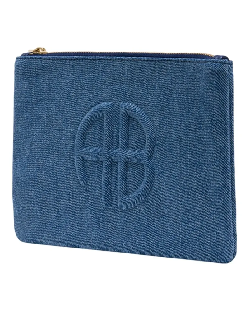Anine Bing Women's Lili Clutch Bag -  Cotton Blue Clutches Blue