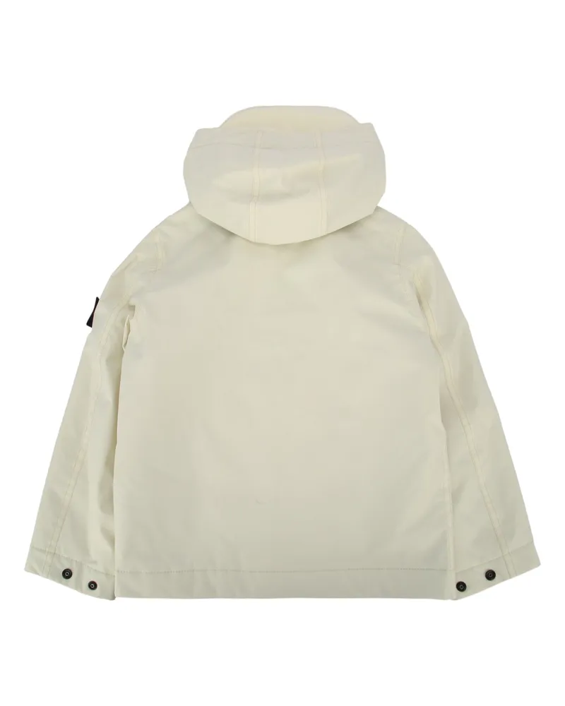 Stone Island Boys' Short Parka Ivory Giubbini Jacket Beige
