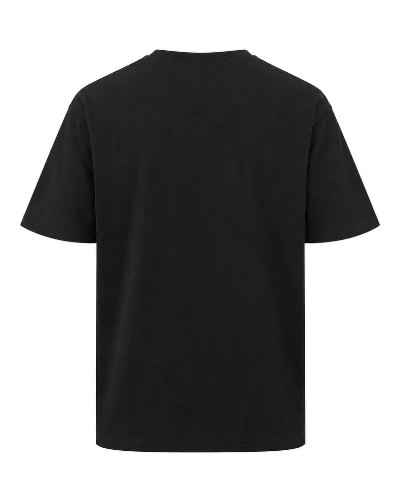 New Balance Embroidered Logo Cotton T-Shirt — Black Black
