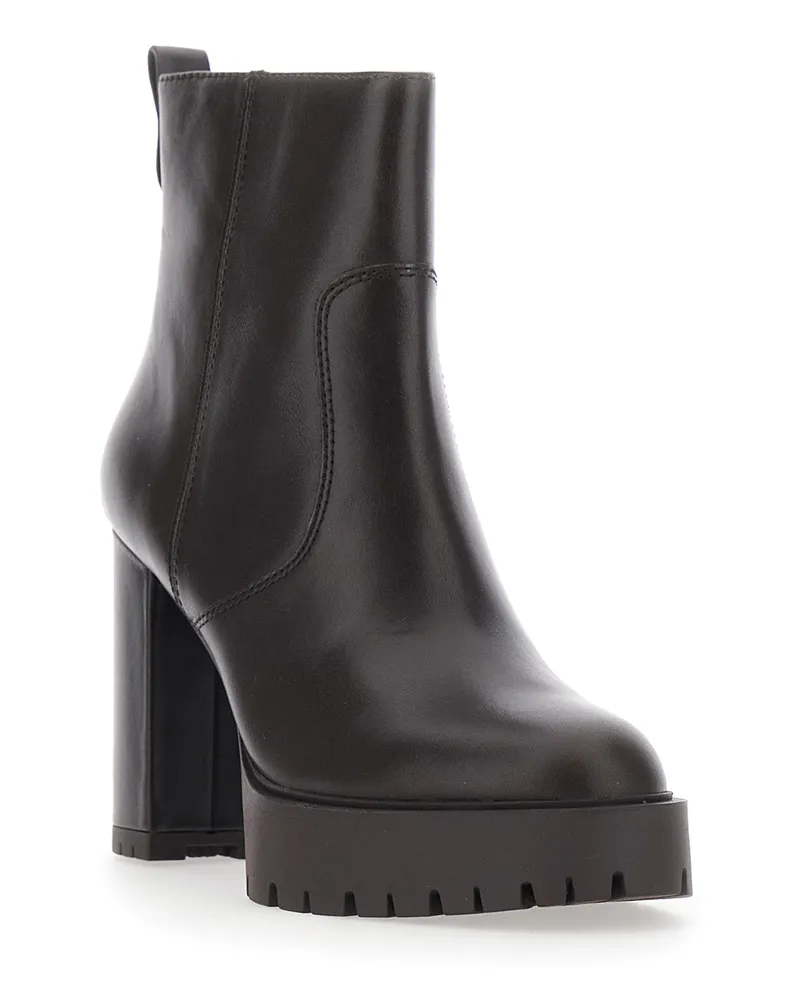 Pinko Women's Ankle Boots Clara 01 Brown Calfskin Brown