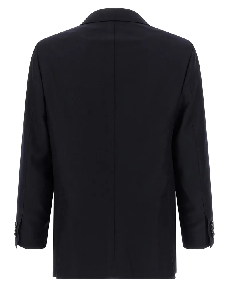 Kiton Men's Blue Virgin Wool Two-Piece Suit Navy