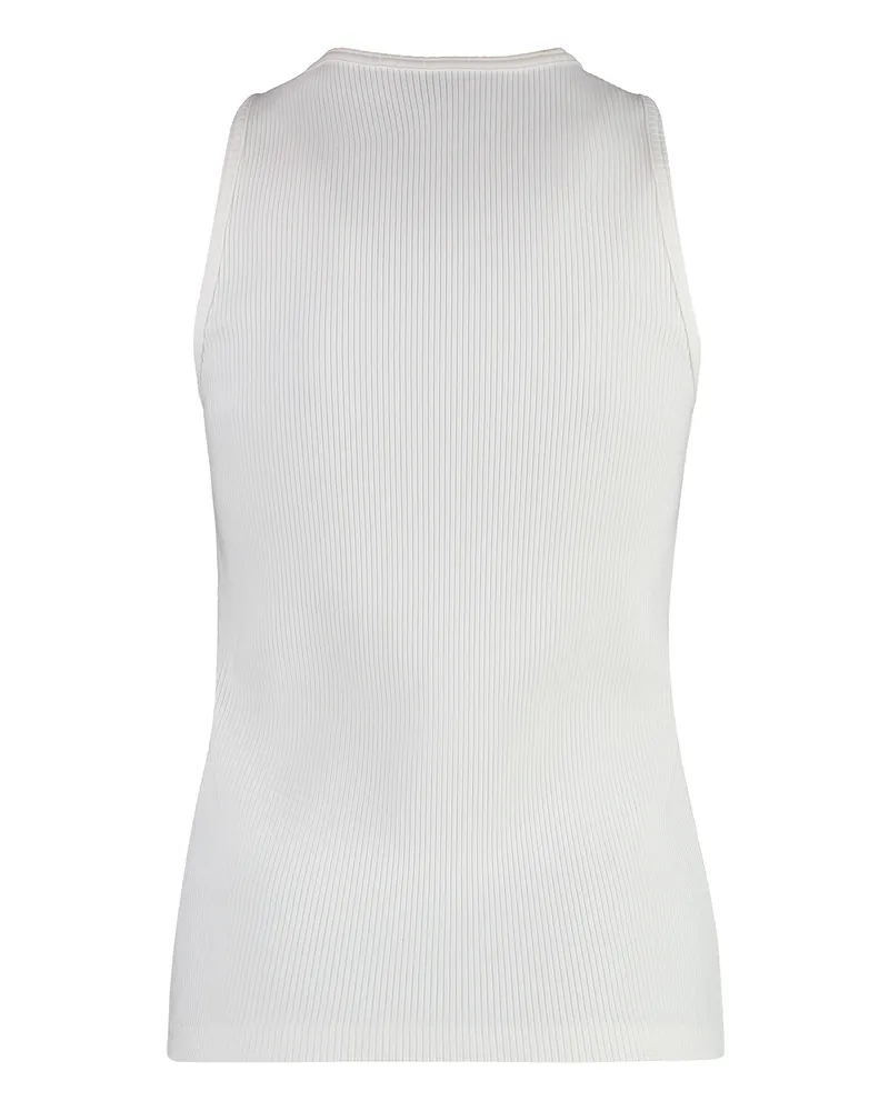Bottega Veneta Women Cotton Tank Top — Chalk Vests & Tops White