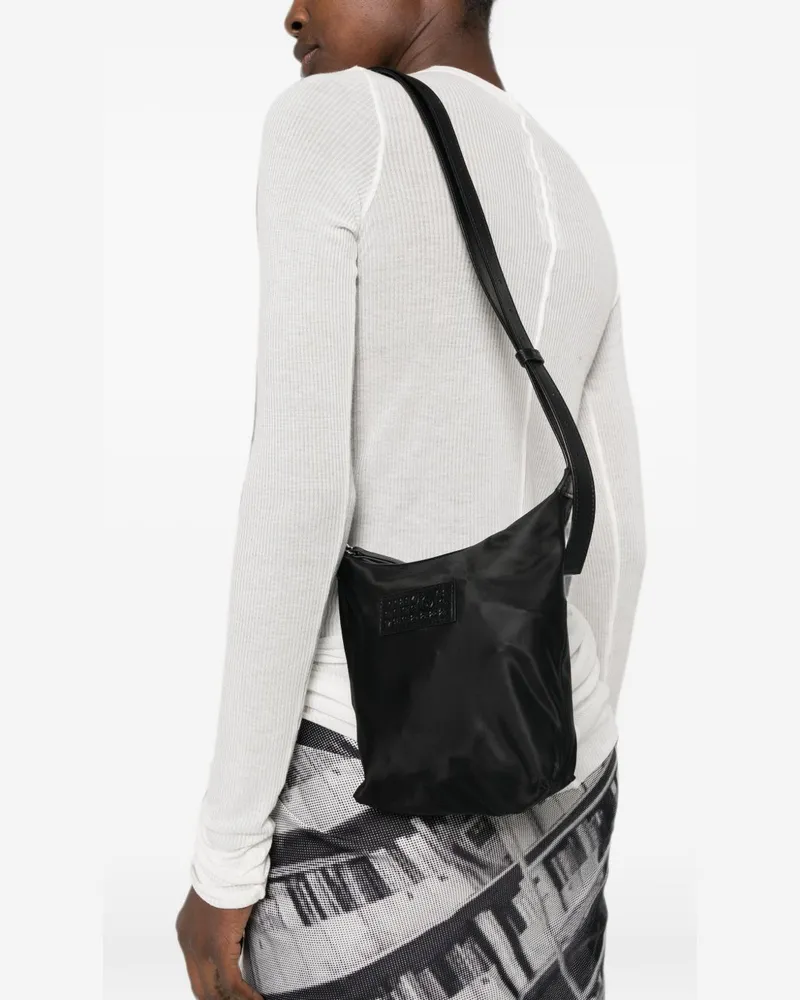 Maison Margiela Nylon with Logo Patch Crossbody Bag — Black Black