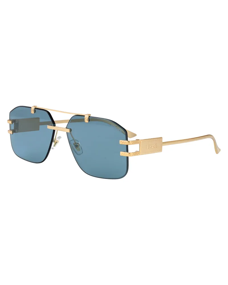 Versace 0VE2275 Metal Frame Sunglasses — Gold Gold