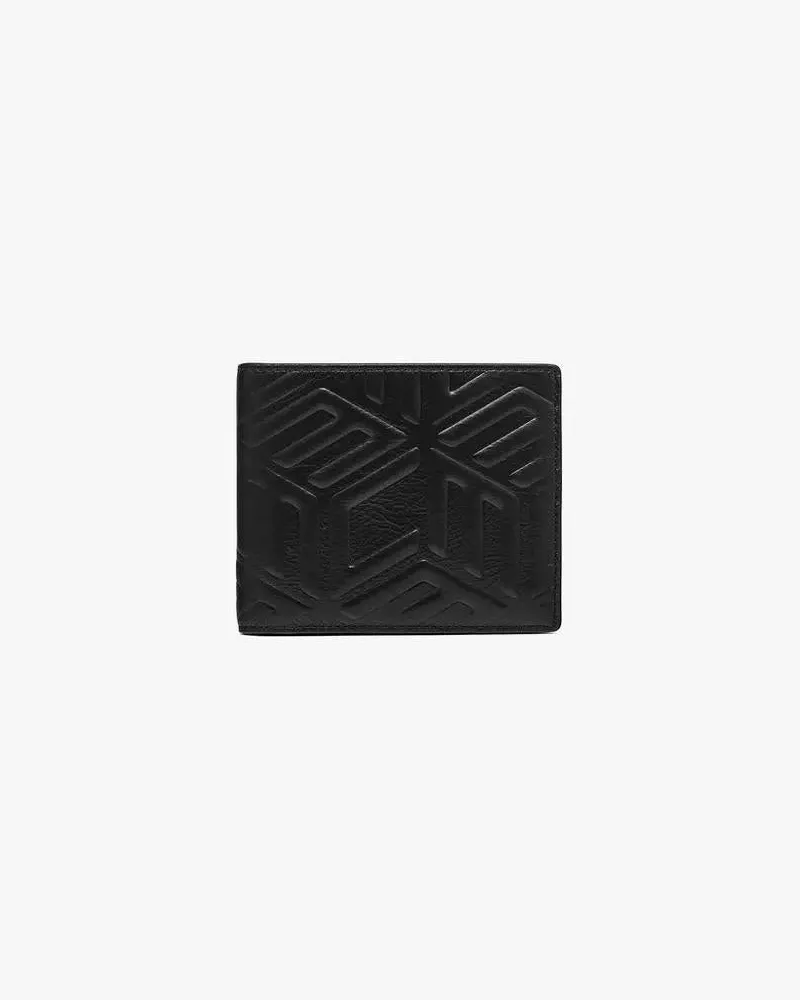 MCM Cubic Monogram Embossed Wallet — Black Black