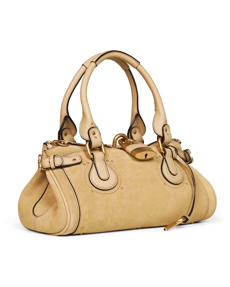 Chloé Women's Handbag Paddington Dusty Beige Calf Leather Handbags Hand Bags Beige