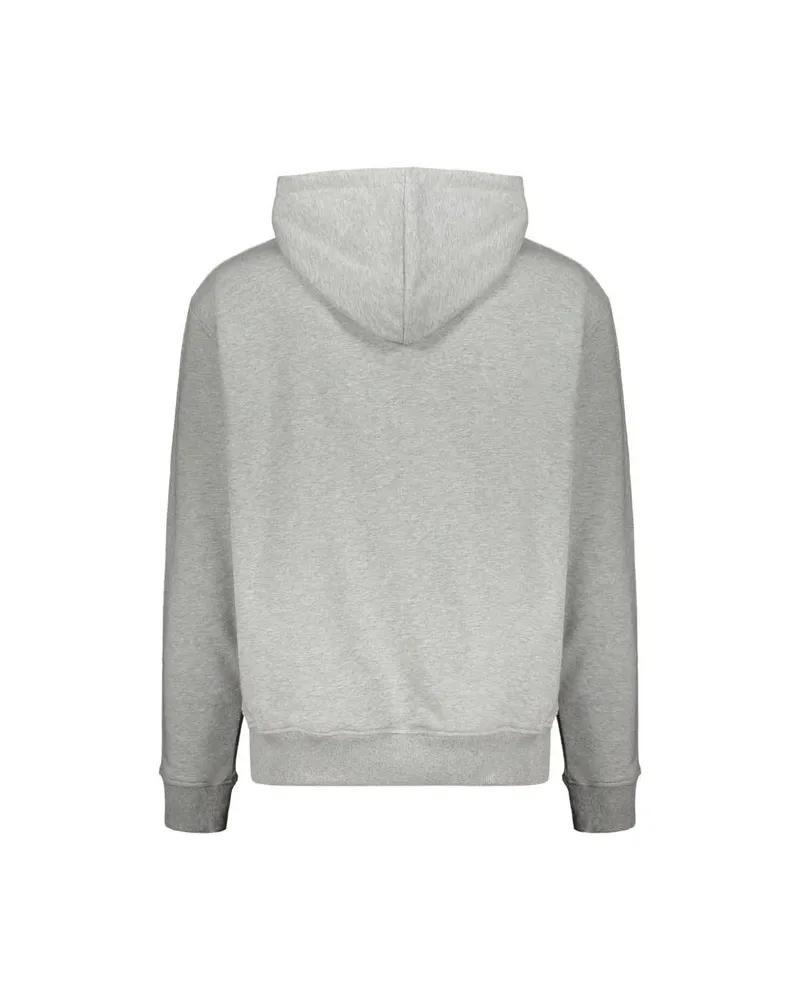 Balmain Men Gray Cotton Hoodie Clothing Gray