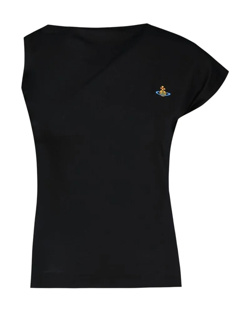 Vivienne Westwood Women Hebo T-Shirt -  Cotton Black Ready-To-Wear T-Shirts Black