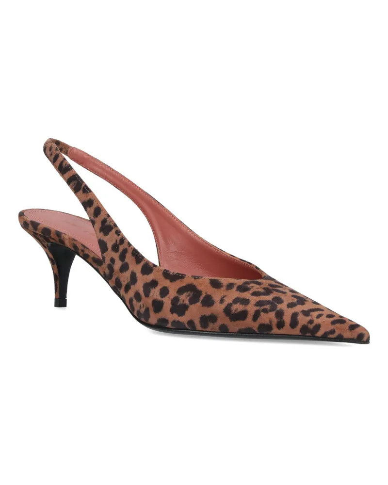 Amina Muaddi Women's With Heel Brown Upper: Calf Leather Brown
