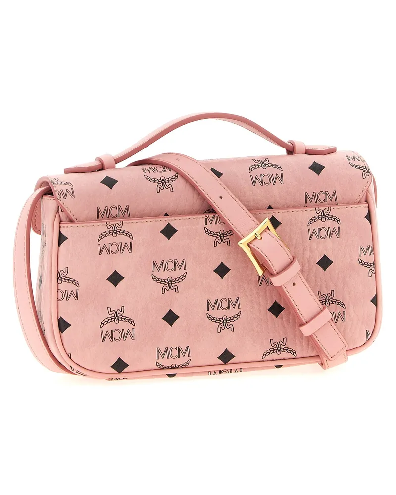 MCM Tracy Canvas Crossbody Bag — Pink Pink