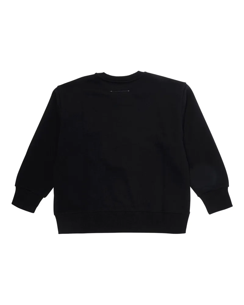 Maison Margiela Boys' Cotton Round Neck Sweatshirt Black Hoods & Sweatshirts Black