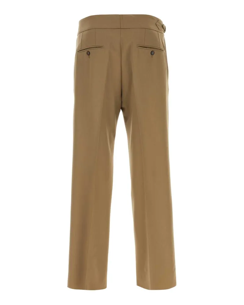 Dolce & Gabbana Men's Biscuit Stretch Wool Pant Makeupscuro Exterior: Virgin Elastan Pantaloni Beige