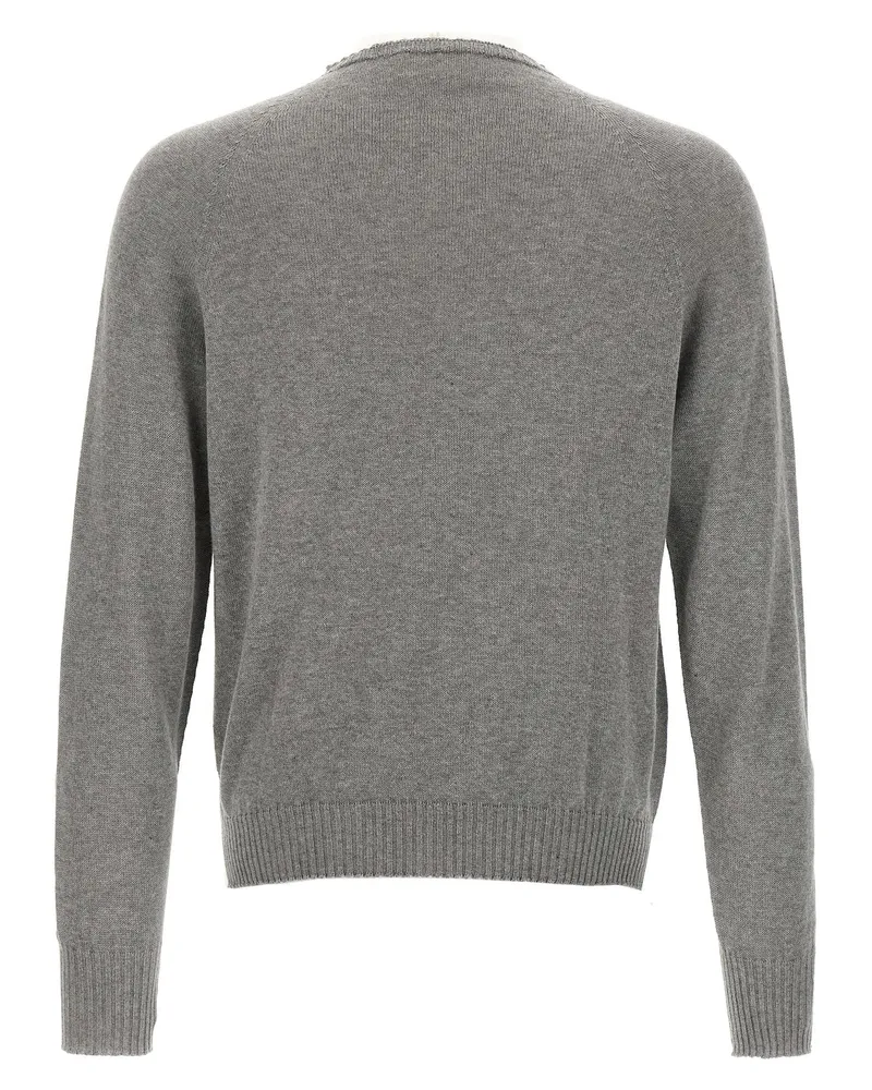 MA'RY'YA Cashmere Blend Crew Neck Sweater — Grey Grey