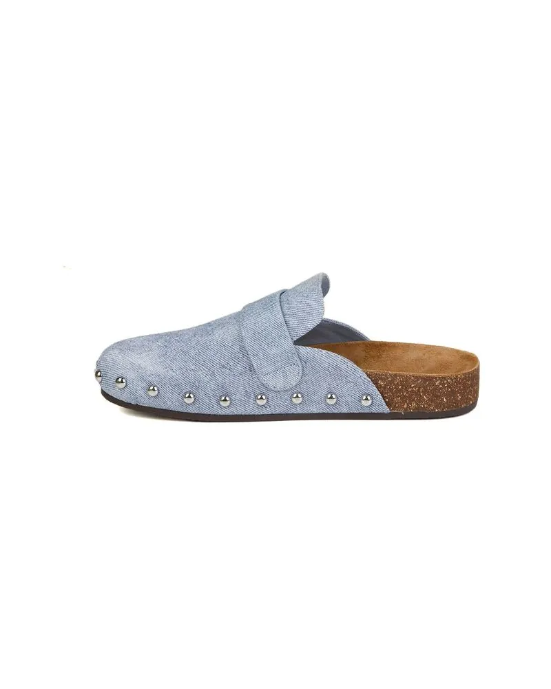 Tory Burch Women's Slides Blue Cloud Silver Blue
