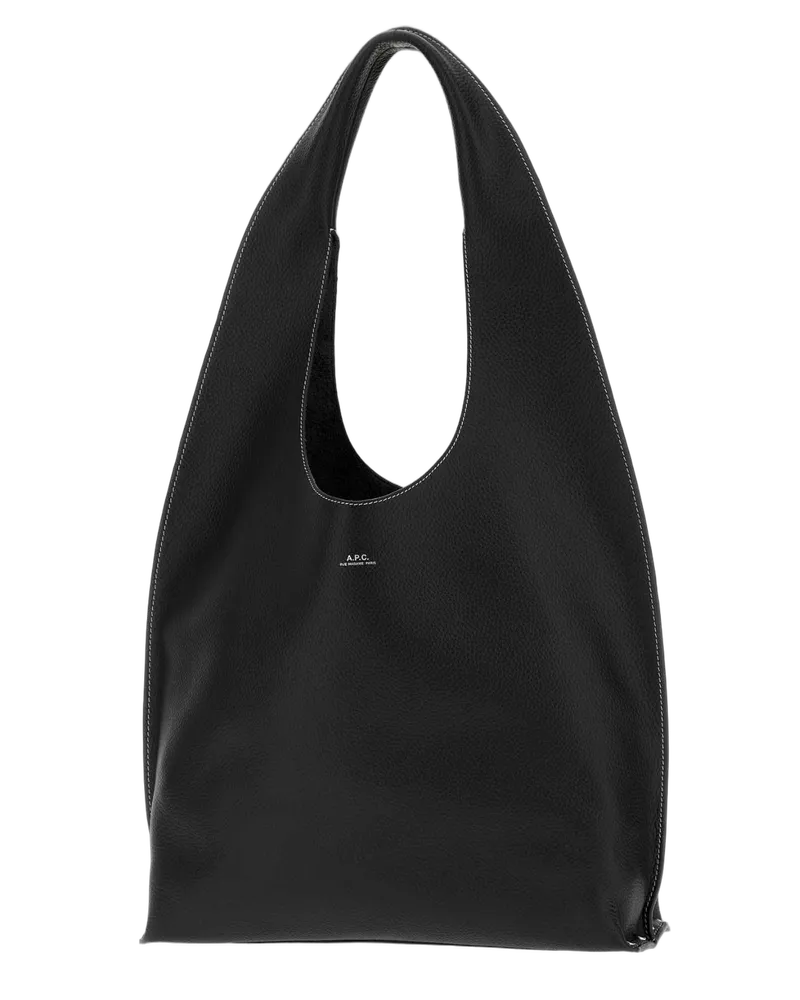 A.P.C. Women's Black Leather Le Neige Shoulder Bag Noir Borse A Tracolla Black