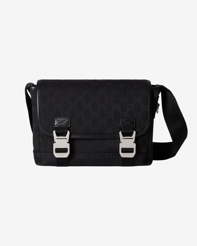 Gucci Men's Gg Fabric Shoulder Bag Black Black