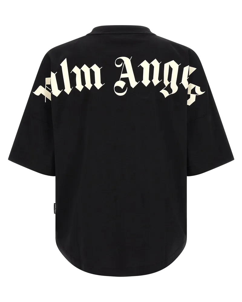 Palm Angels Logo-Print Oversized T-Shirt — Black Black