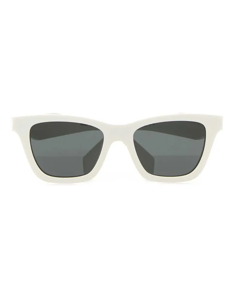 Prada Acetate Cat-Eye Sunglasses — White White