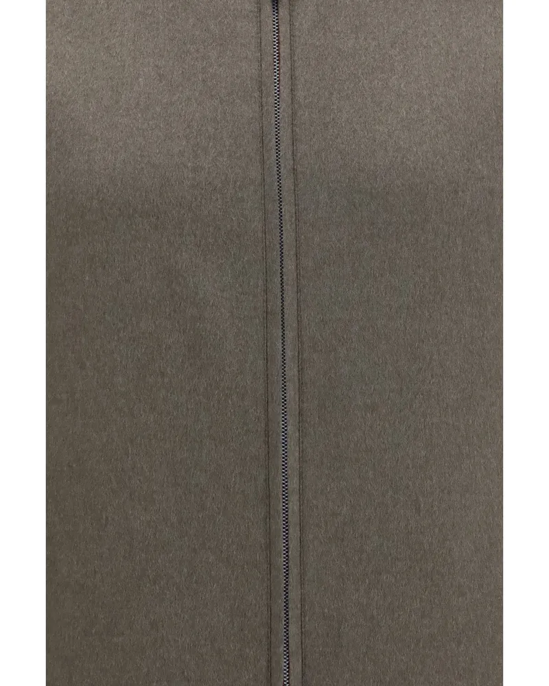 Brunello Cucinelli Men's Cashmere Jacket Military Green Kashmir-Capra Hircus Kashmir/capra Green