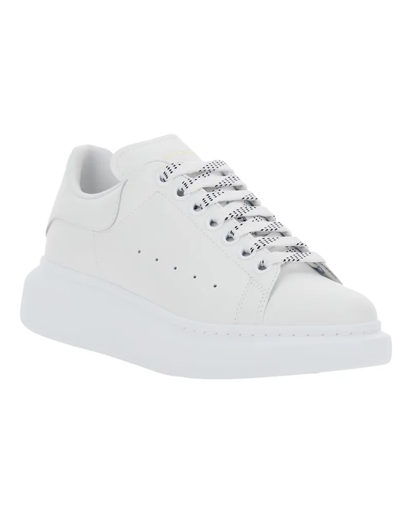 Alexander McQueen Women's Low Top Sneakers White Leather Calf Trainers White