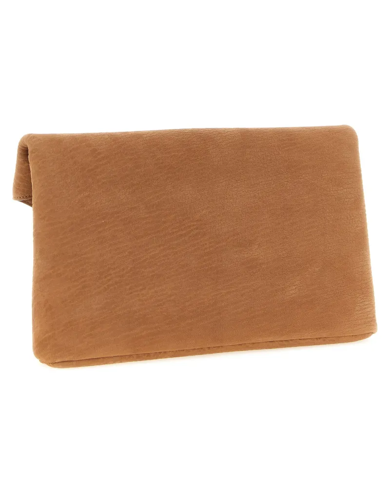 Saint Laurent Women's Beige Lamb Leather Clutch Bag Beige