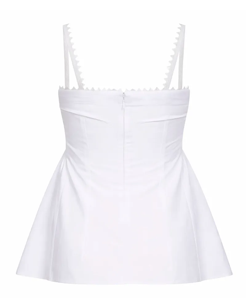 Jacquemus Women's Peplum Camisole Top White Cotton White