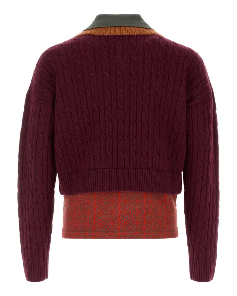 Dries van Noten Men's 04220-Medan 4751 M.k.sweater Bordeaux Maglie Purple