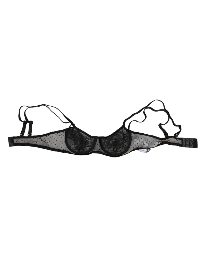 Dolce & Gabbana Women Black Floral Underwired Balconette Bra Underwear Co+pa+vi Clothing Black