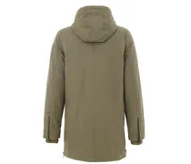 Sherpa-Lined Cotton-Nylon Parka — Green