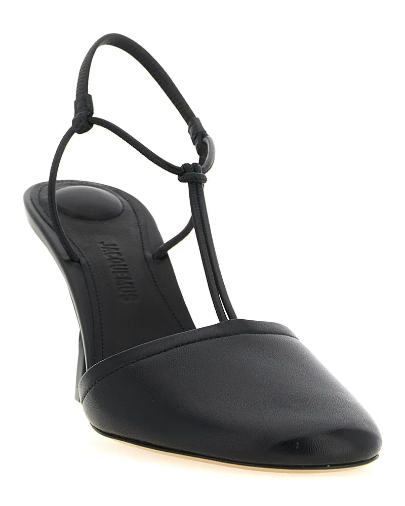 Jacquemus Women's Black Lamb Leather High Heel Pumps Black