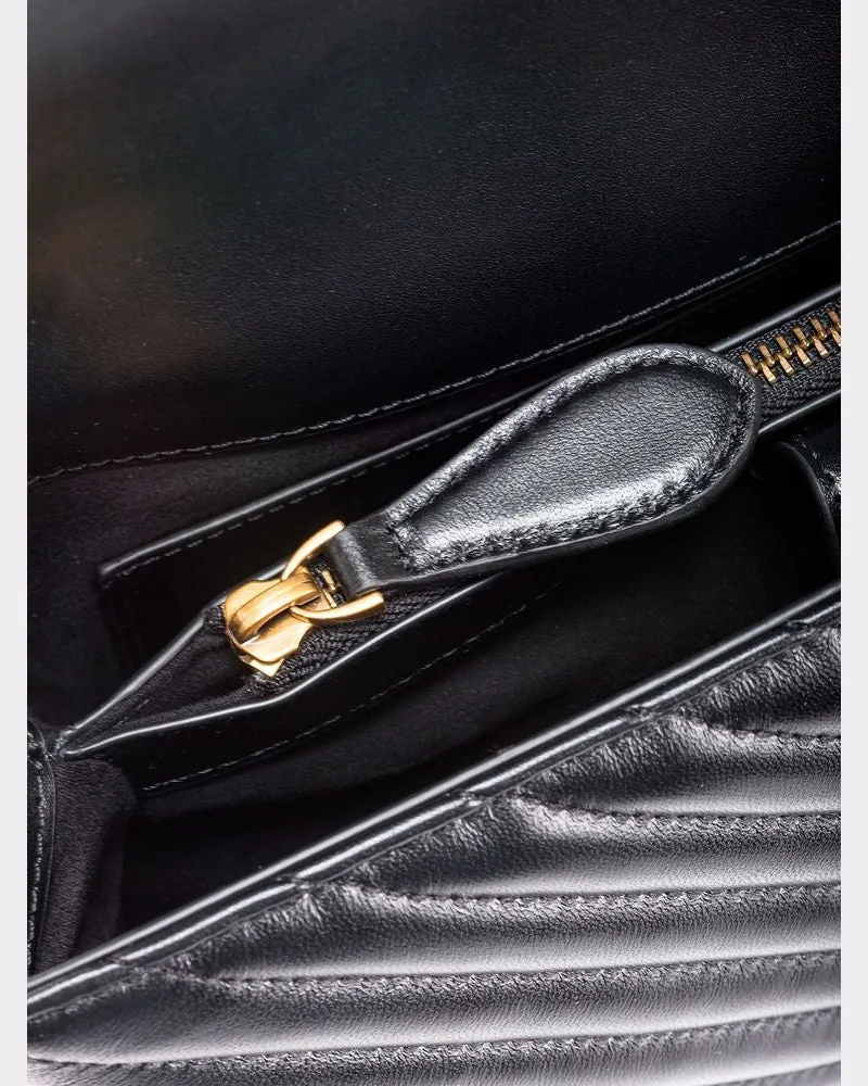 Pinko Women's Top Handle Bag Black Cow Leather - Top-Handle-Bags Black