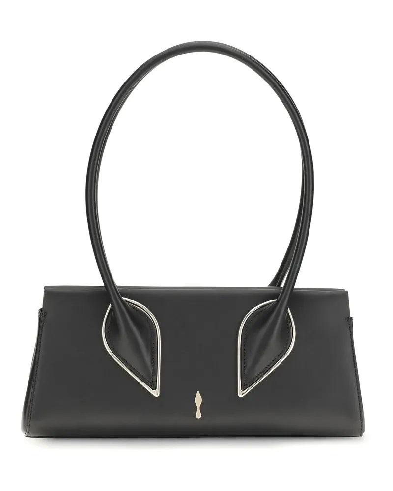Christian Louboutin Women's Shoulder Bag Venus Black Calfskin Leather Handbags Hand Black