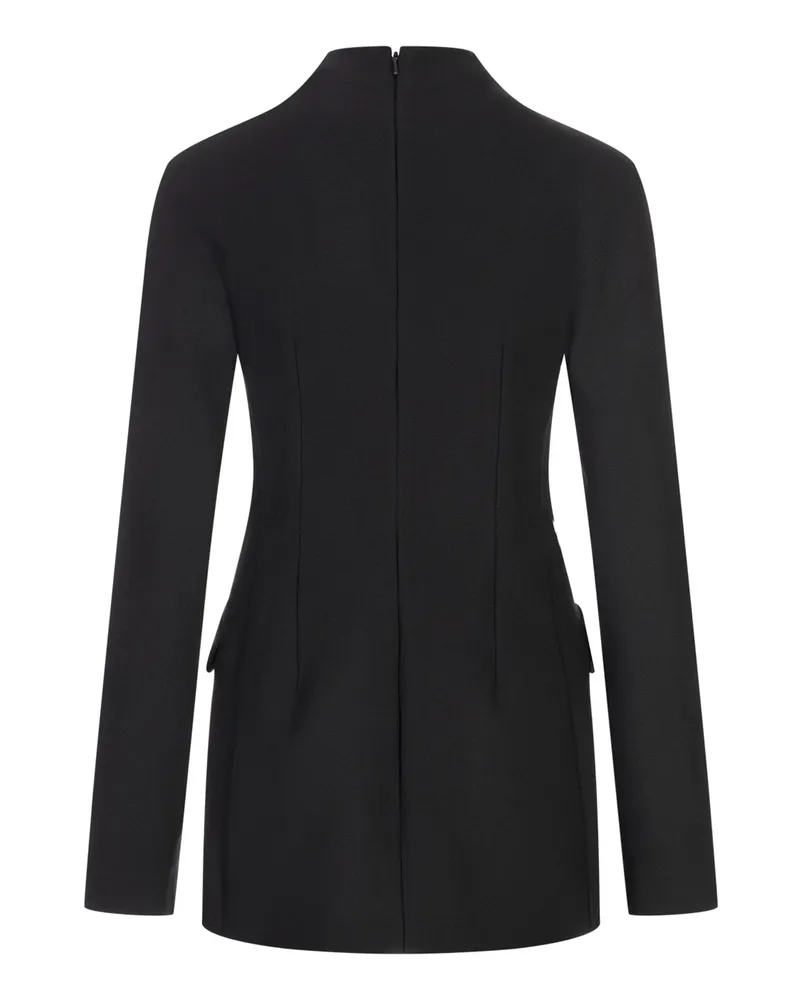 SPORTMAX Women's Fitted High-Neck Dress Black Shell: Polyester Evening Suits Black