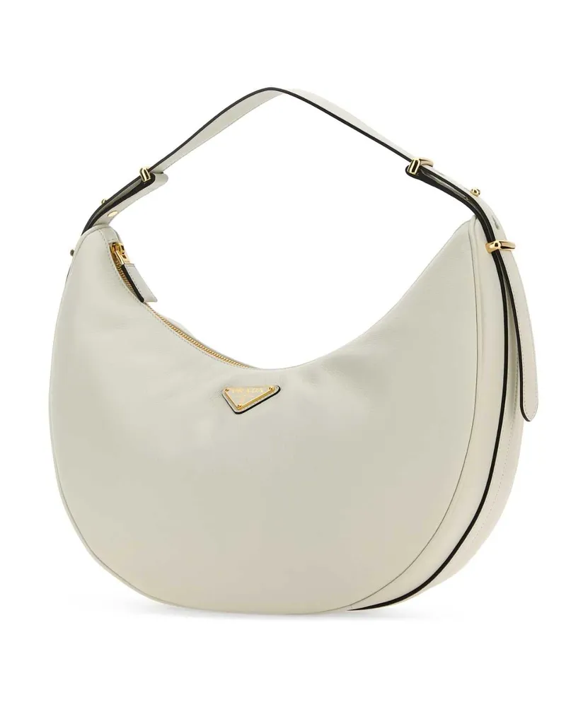 Prada Women's White Leather Big Arquã¨ Handbag Biancon Vitello Borse A Mano Bag White