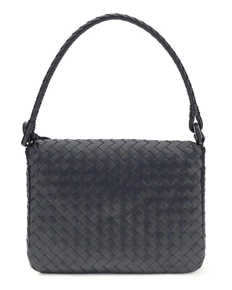 Bottega Veneta Men's Shoulder Bag Midnight Calf Leather Midnight-Vi Si Black