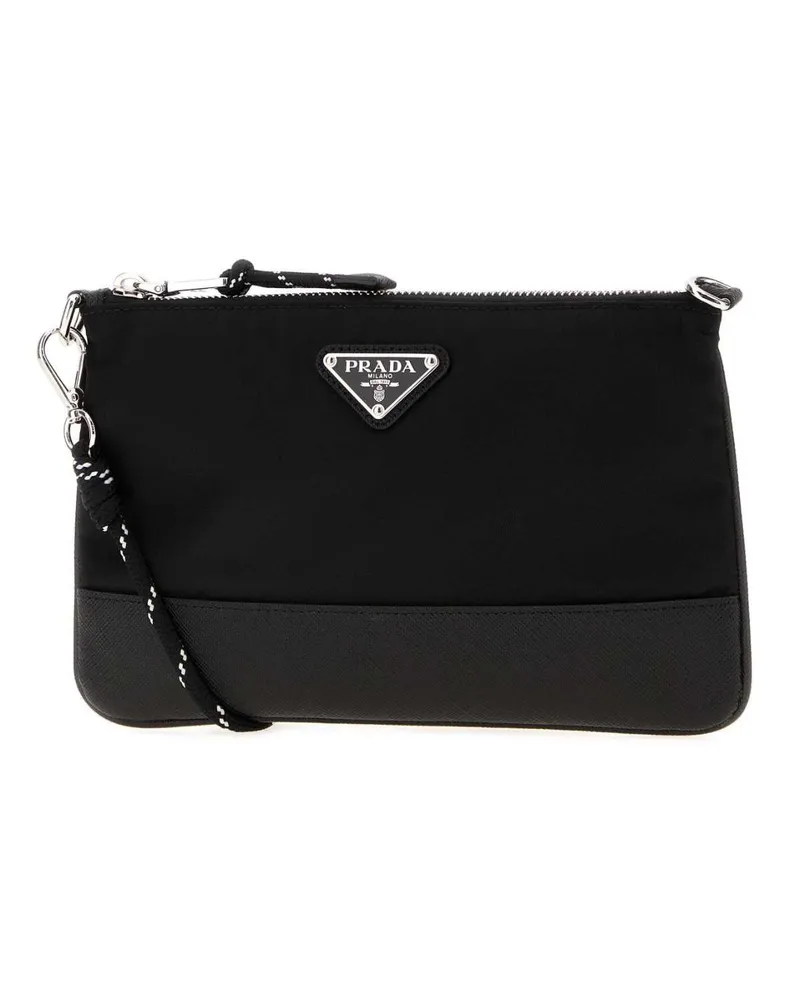 Prada Men's Black Canvas Crossbody Bag Nero Cover Accessory Black
