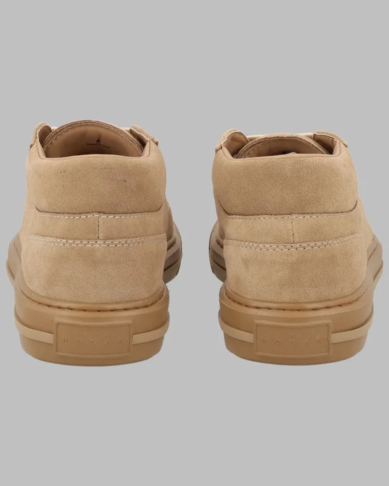 Hogan H691 Lace-Up Boot — Beige Beige