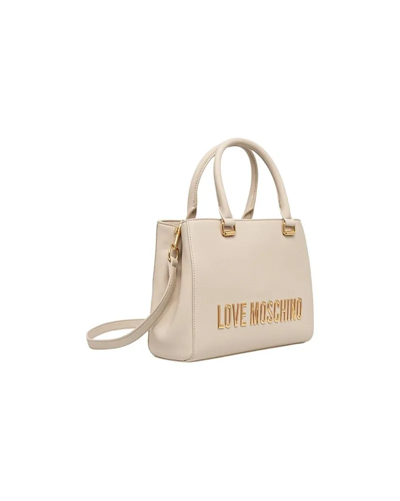 Moschino Women's Beige Polyethylene Handbag Bag Beige