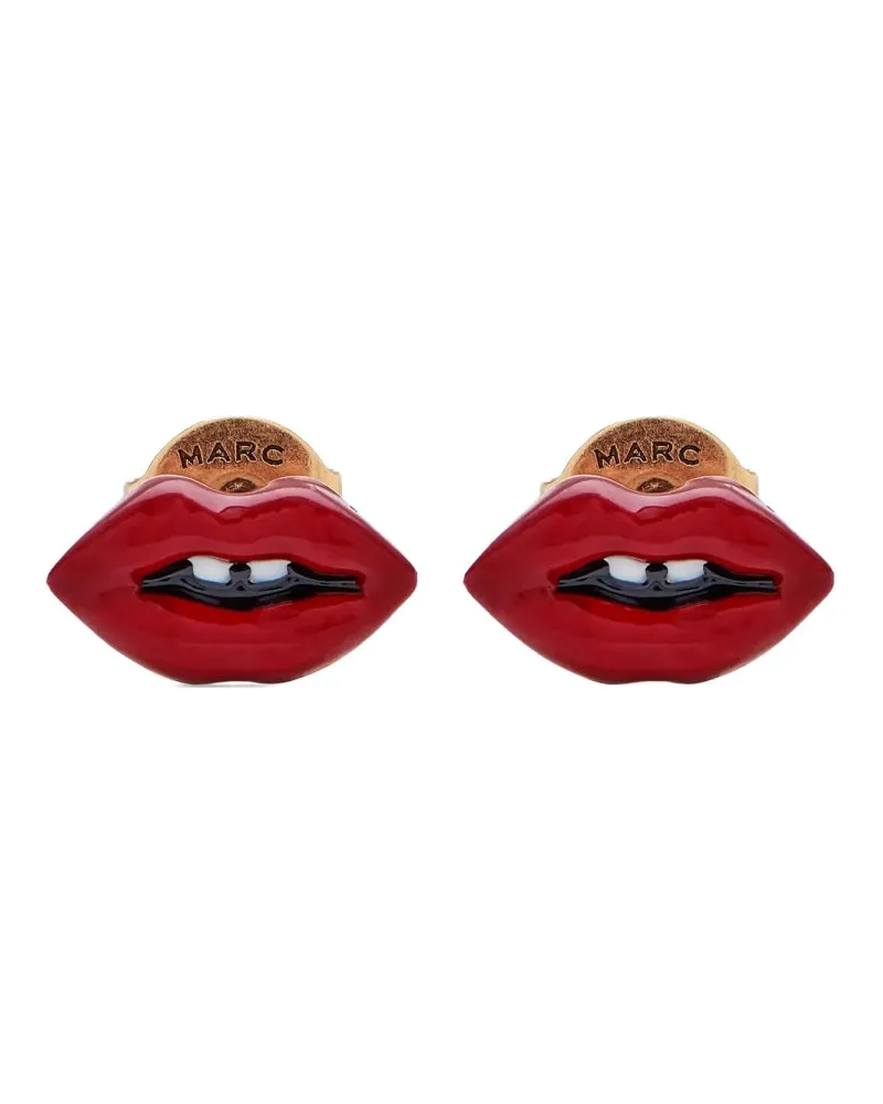 Marc Jacobs Gold Lips Earrings — Gold Gold